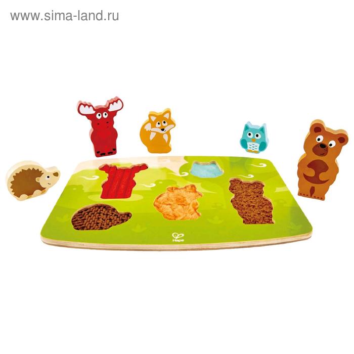 Головоломка тактильная «Лесные животные» деревянные игрушки hape тактильная головоломка лесные животные