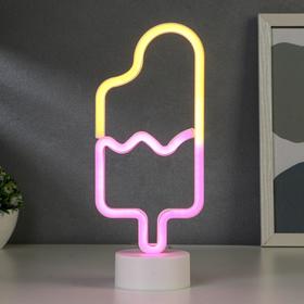 

Ночник "Мороженое на палочке" LED (розовый,желтый) USB белый 8х12,5х29,5 см