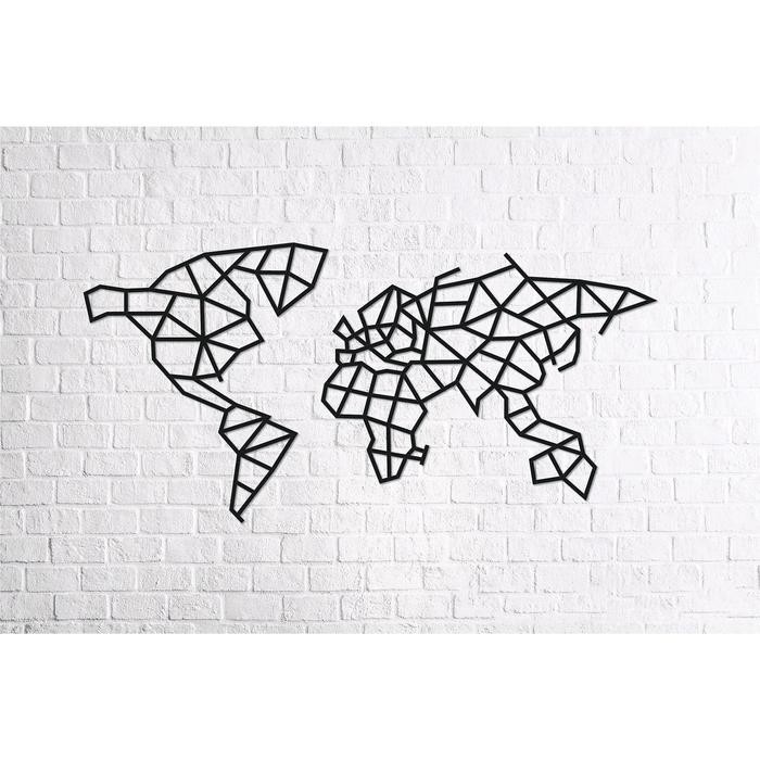 Деревянный интерьерный пазл «Карта Мира»