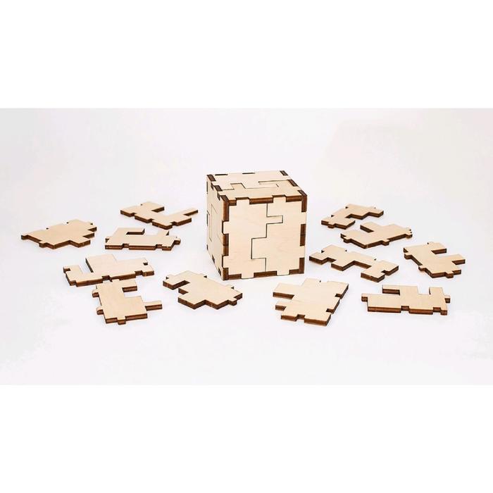 Деревянный конструктор-головоломка «Cube 3D puzzle» головоломка qiyi mofangge dino cube color