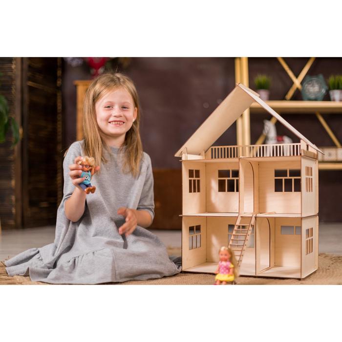 

Конструктор-кукольный домик «Коттедж» из дерева