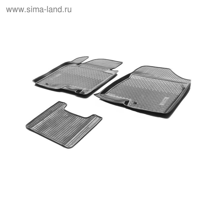 фото Коврики салона передние rival литьевые volkswagen multivan t5 2 места 2009-2015, 3шт 65813001