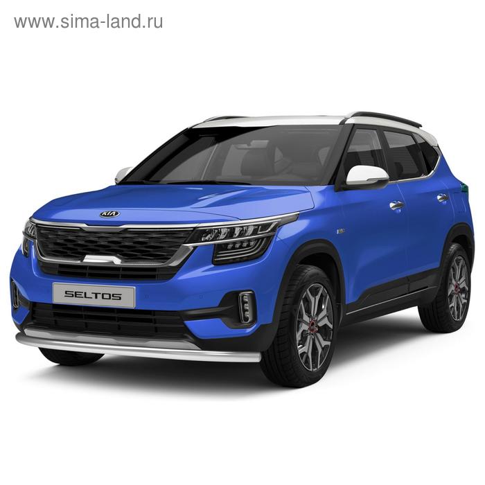 фото Защита переднего бампера d57 rival для kia seltos 2020-н.в., нерж. сталь, r.2813.001