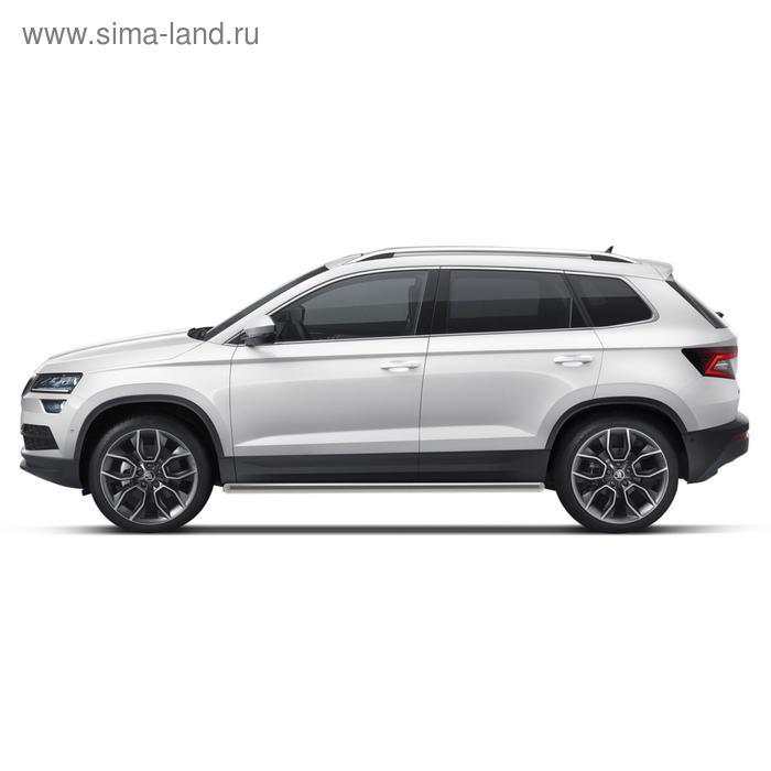 фото Защита порогов d57 rival для skoda karoq 2020-н.в., нерж. сталь, 2 шт, r.5102.003