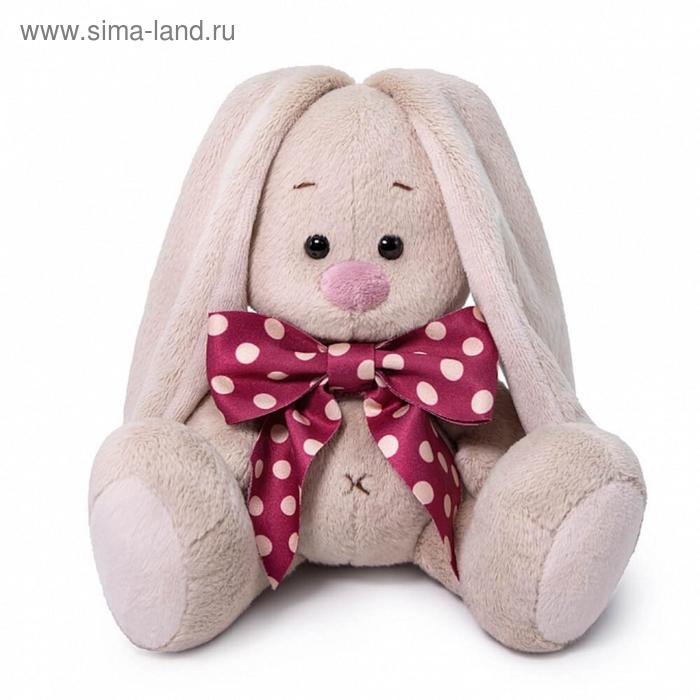 

Мягкая игрушка «Зайка Ми в бордовом банте», 15 см