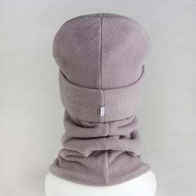 

Комплект (шапка, снуд) детский, цвет серый, размер 54-56