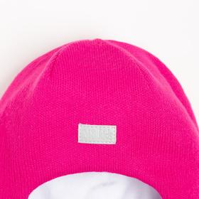 

Шлем-капор для девочки, цвет фуксия, размер 52-54