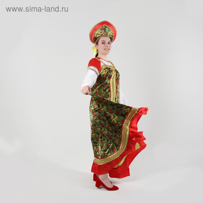 

Русский костюм женский «Рябиновые гроздья» платье, кокошник, р-р 48, рост 170