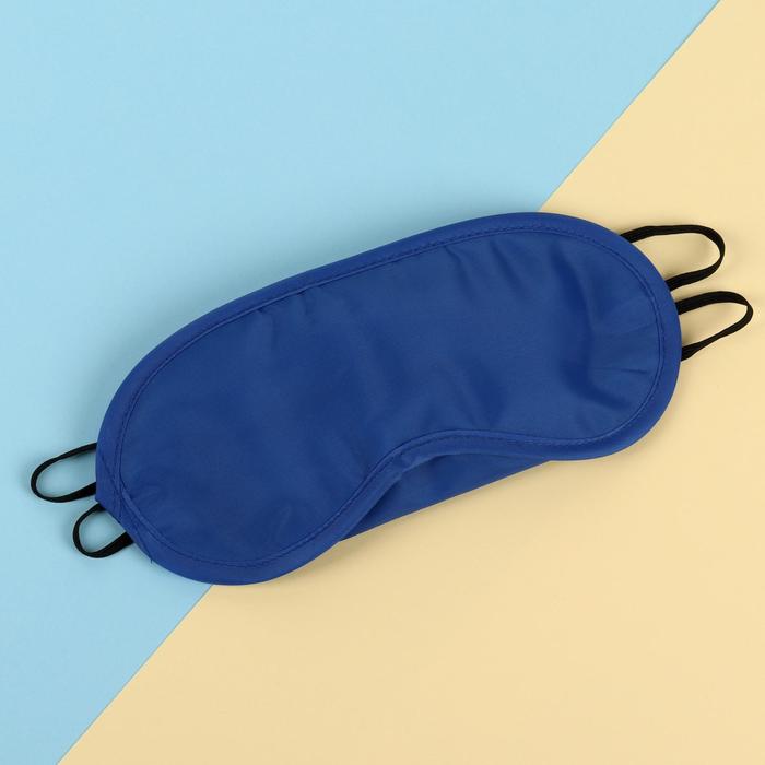 фото Маска для сна, с носиком, двойная резинка, 19 × 8,5 см, цвет синий queen fair