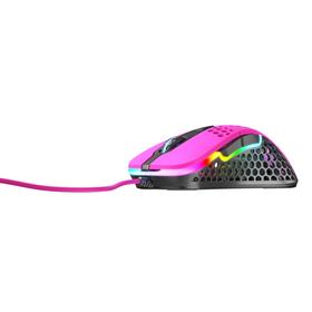 

Мышь Xtrfy M4 RGB, игровая, проводная, оптическая, 16000 dpi, USB, розовая