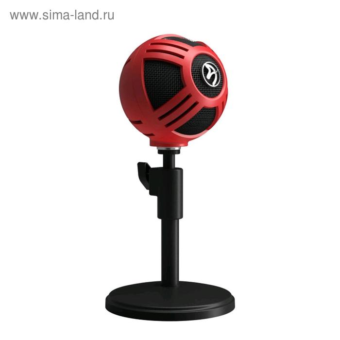 Микрофон компьютерный Arozzi Sfera, 50-16000 Гц, 44 дБ, USB, 1.8 м, красный