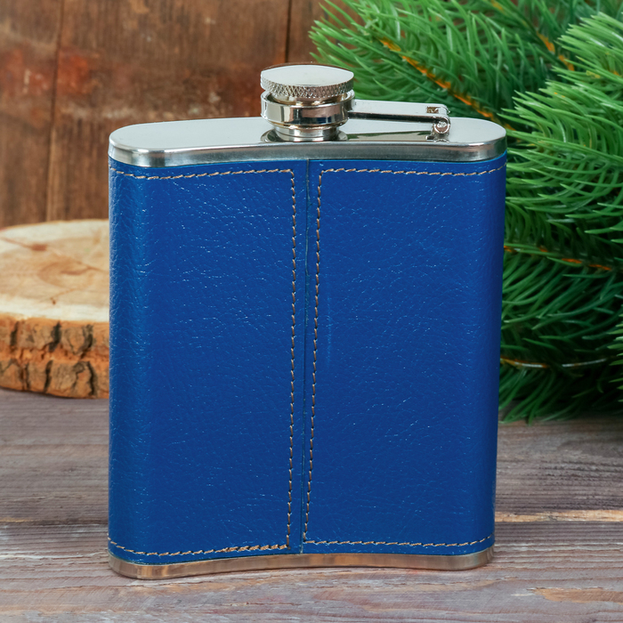 Фляжка «Екатеринбург», 210 мл (с нашивкой из искусств. кожи)