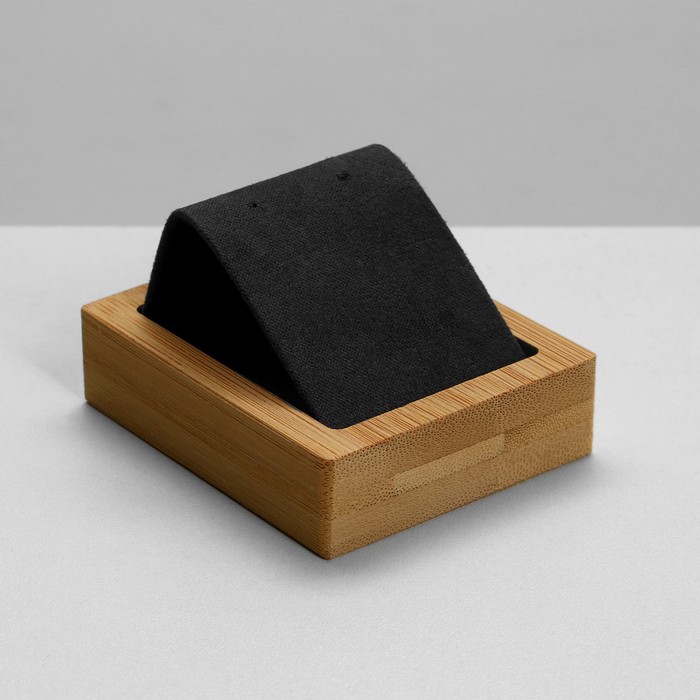 фото Подставка под серьги, дерево, 1 пара, 5,8x6,8 см, цвет чёрный queen fair