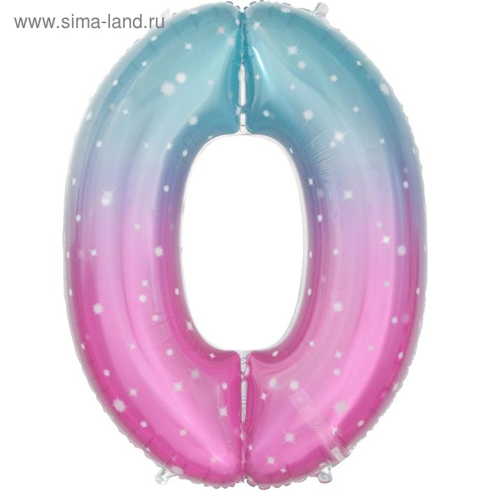 

Шар фольгированный 32" «Цифра 0», нежные искры