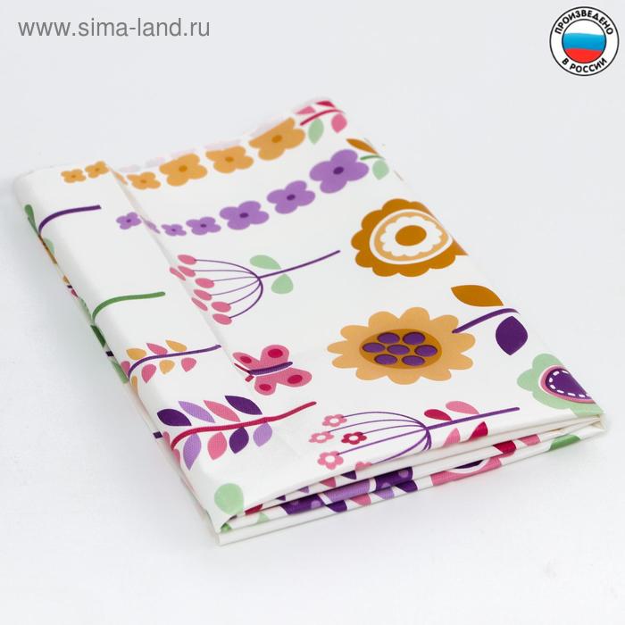 Клеенка 50*70 см., арт. 0051, с рисунком Гусеницы, без окантовки, цвет МИКС