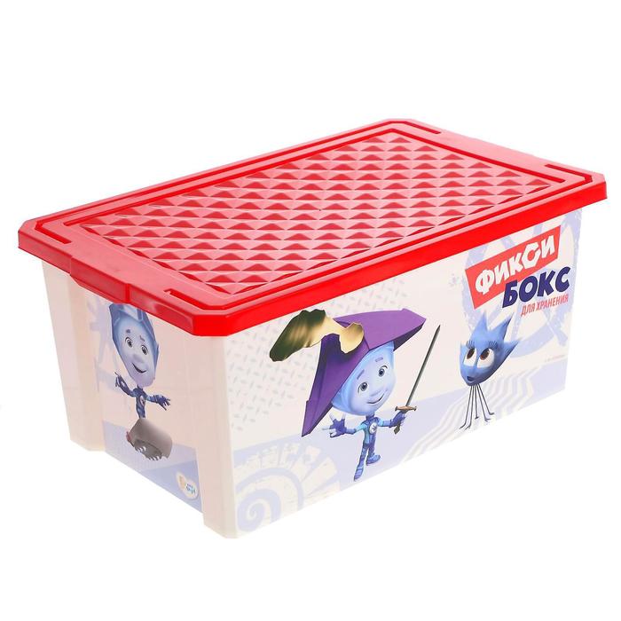 фото Детский ящик для хранения игрушек «фиксики, 12 литров, цвет красный little angel