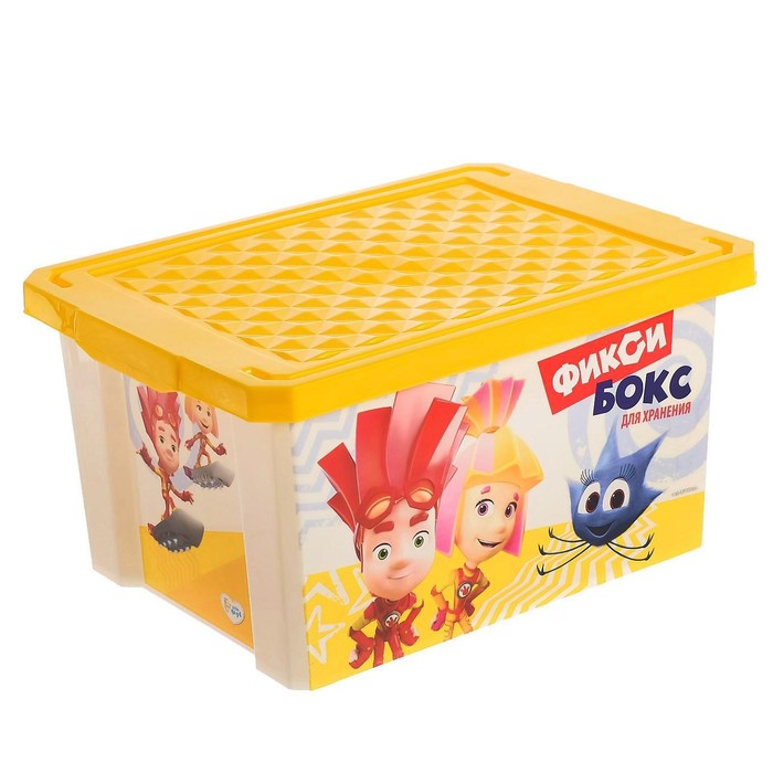 фото Детский ящик для хранения игрушек «фиксики», 17 литров, цвет жёлтый little angel