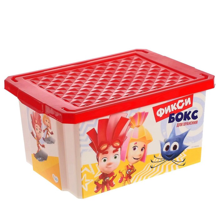 фото Детский ящик для хранения игрушек «фиксики», 17 литров, цвет красный little angel