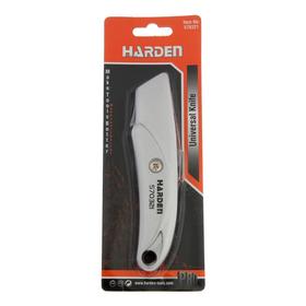 Нож трапецевидный HARDEN 570321, закрытый, цельноалюминиевый корпус, 18 мм от Сима-ленд