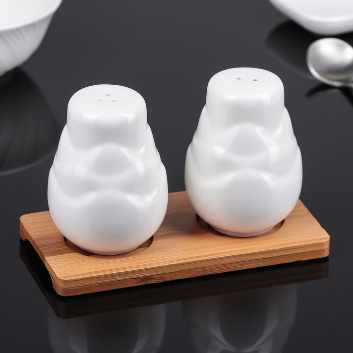 Набор для специй "Эстет. Близнецы", 2 предмета на подставке