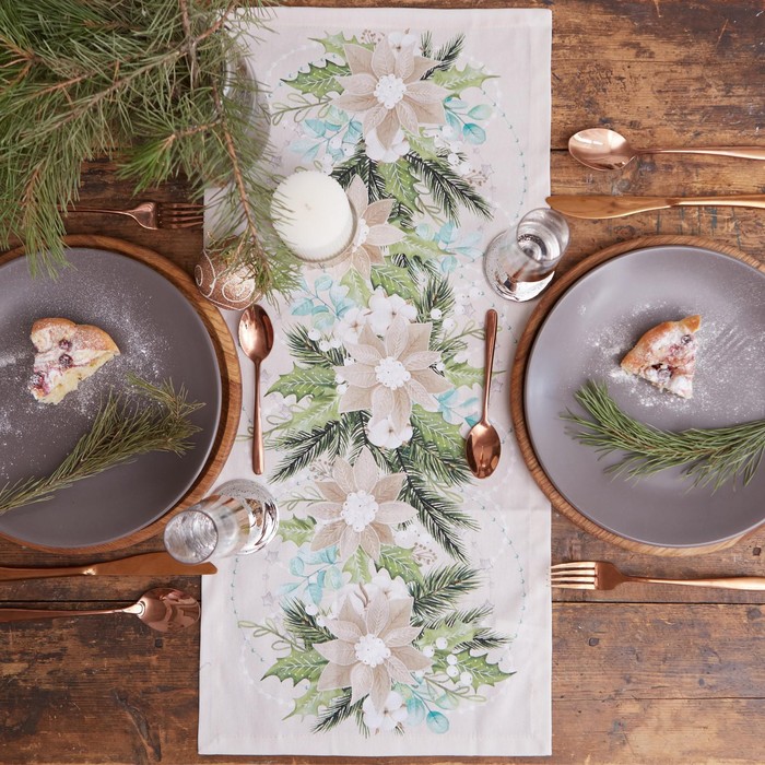 

Дорожка на стол новогодняя "Этель" Beautiful Сhristmas 30х70 см, 100% хл, саржа 190 гр/м2