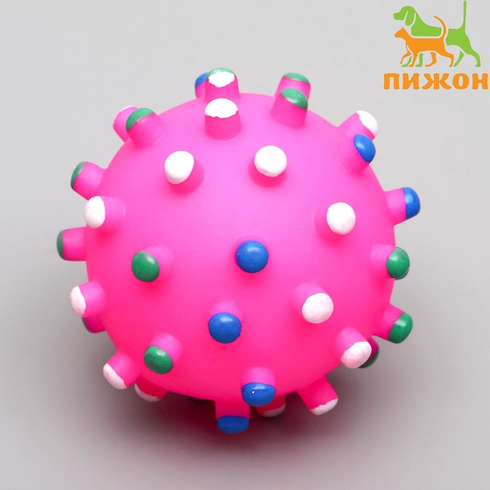 

Игрушка пищащая "Бактерия" для собак, 6,3 см, розовая