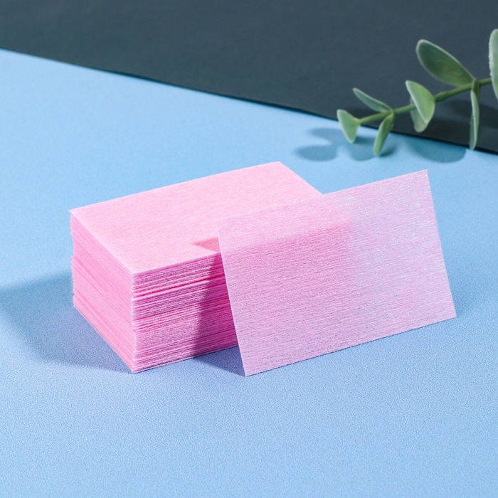 Салфетки для маникюра, безворсовые, 50 шт, 6 × 4 см, цвет розовый салфетки для маникюра безворсовые плотные 560 шт 6 x 4 см цвет розовый в упаковке шт 1