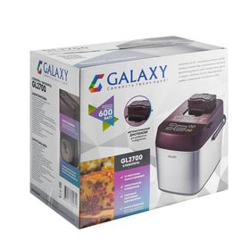 Хлебопечь Galaxy GL 2700, 600 Вт, вес выпечки 500 и 750г, ЖК-дисплей, 19 программ от Сима-ленд