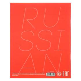 

Тетрадь предметная Letters, 48 листов в линейку «Русский язык», со справочным материалом, блок офсет, УФ-лак, обложка Soft-Touch