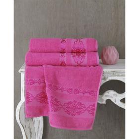 

Полотенце Rebeka, размер 100x150 см, цвет розовый