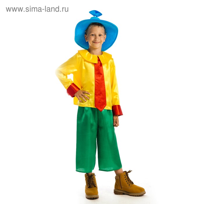 фото Карнавальный костюм "незнайка", рубашка, брюки, колпак, р-р 34, рост 134 см, 7-9 лет карнавалия чудес