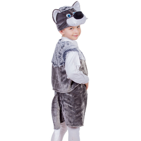 Карнавальный костюм «Волчонок», жилетка, шорты, маска-шапочка, р. 30-32, рост 122 см