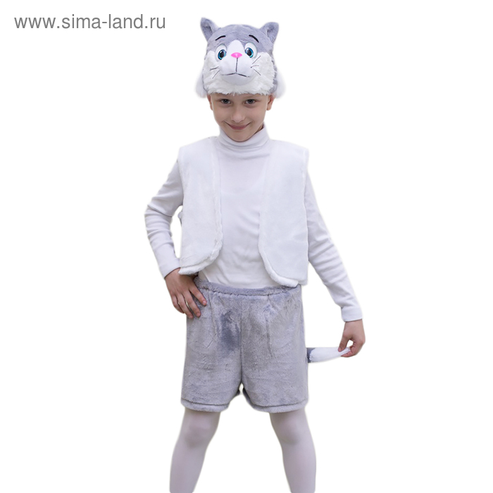 фото Карнавальный костюм «котёнок», жилетка, шорты, маска-шапочка, рост 122 см карнавалия чудес