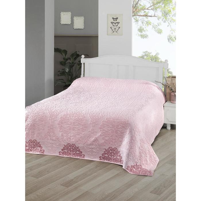 

Простынь махровая Karna Ottoman, размер 200x220 см, цвет розовый