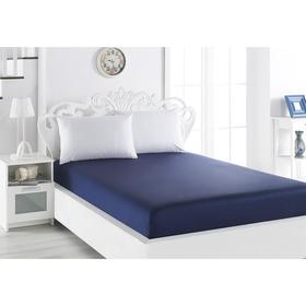 

Простынь на резинке Karna Loft, размер 160x200x30 см, цвет тёмно-синий