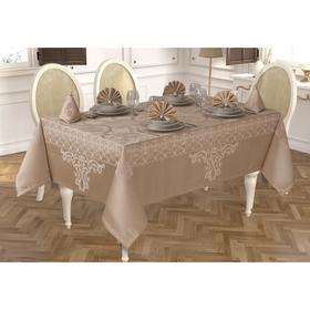

Скатерть Vipcoton 160x220, салфетки 37x37 см - 8 шт, цвет кофейный