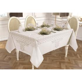

Скатерть Vipcoton 160x220, салфетки 37x37 см - 8 шт, цвет кремовый