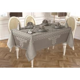 

Скатерть Vipcoton 160x220, салфетки 37x37 см - 8 шт, цвет серый