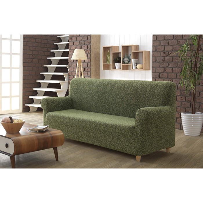 фото Чехол для дивана milano двухместный, цвет зелёный karna