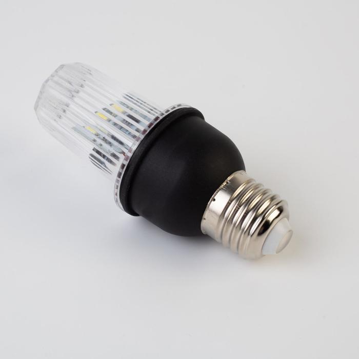 Лампа светодиодная Строб, прозрачная, Е27, 4LED, 3 Вт, 220 В, 3000К, т-белое свечение