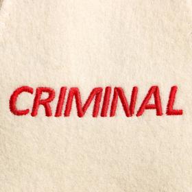 

Шапка для бани с вышивкой "criminal"