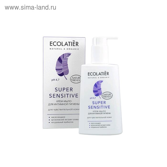 Крем-мыло для интимной гигиены Ecolatier Super Sensitive, для чувствительной кожи, 250 мл ecolatier набор крем мыло для интимной гигиены super sensitive 250 мл