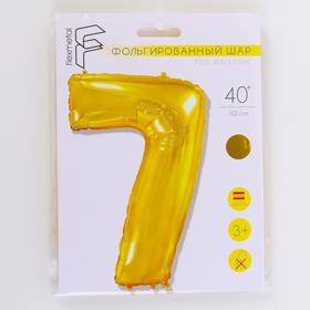 

Шар фольгированный 40" Цифра "7" золото