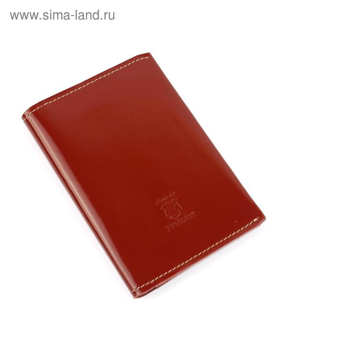 Обложка для паспорта с карманами, цвет красный