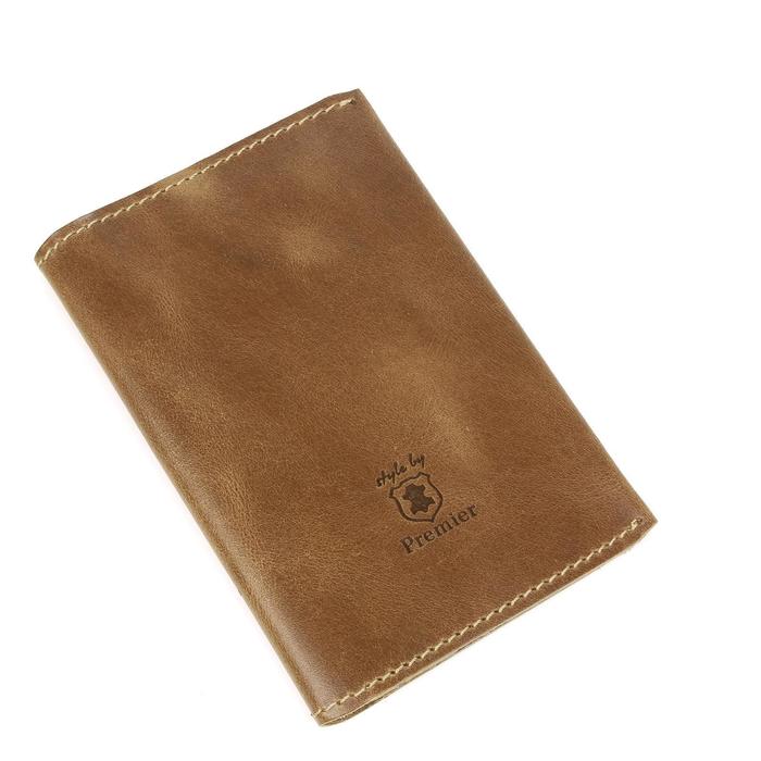 Обложка для паспорта с карманами, цвет коричневый