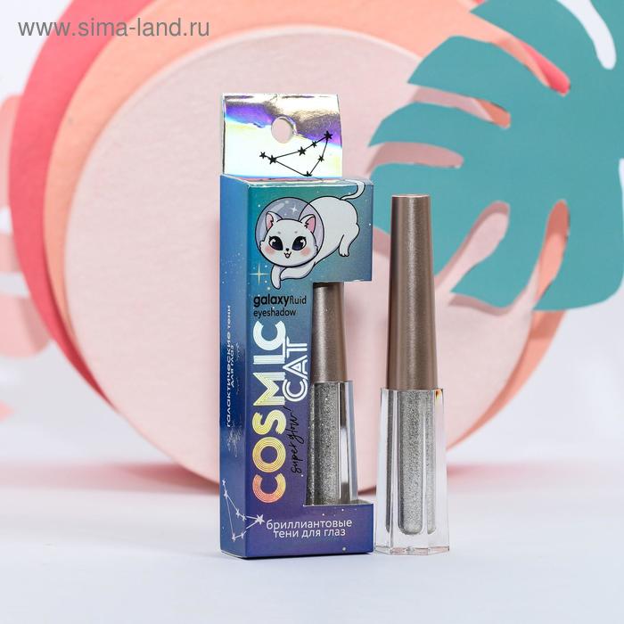 

Жидкие глиттерные тени Cosmic Cat, оттенок №6, серебристый, 3 мл