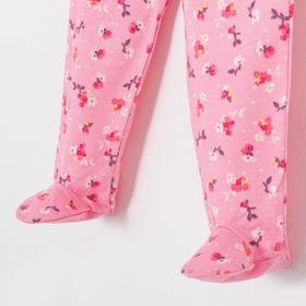 

Ползунки детские, цвет розовый/цветы, рост 74 см