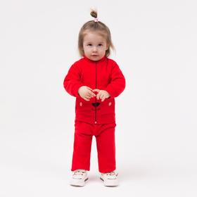 

Комплект для девочки, цвет красный, рост 80 см