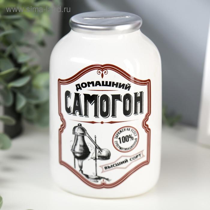 

Копилка керамика банка "Домашний самогон" 15х9,5х9,5 см