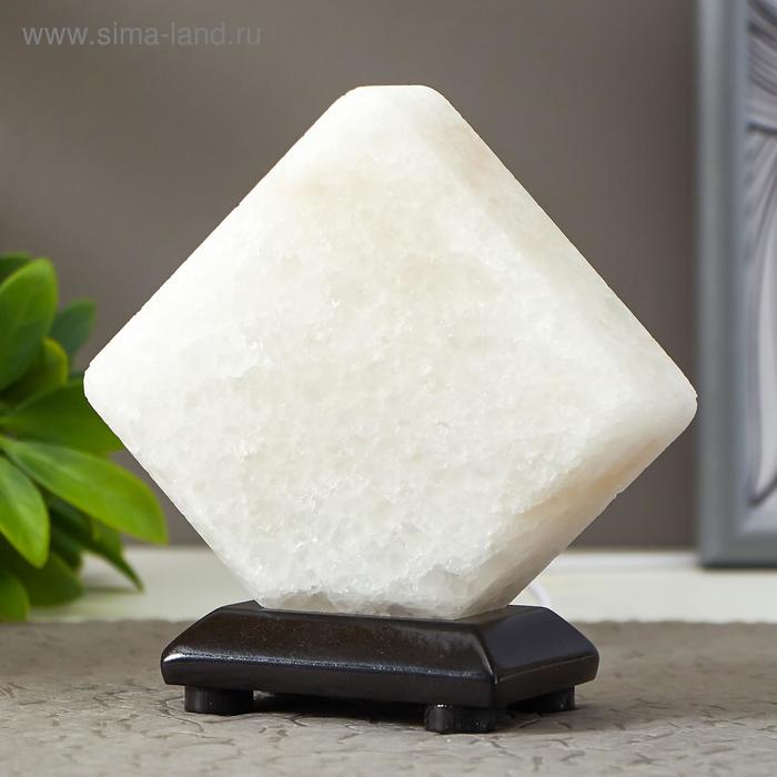 

Соляной светильник "Кубик" LED (диод цветной) USB белая соль 10х9х7 см